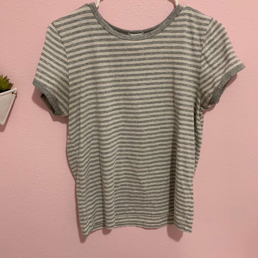 Grey striped shirt
